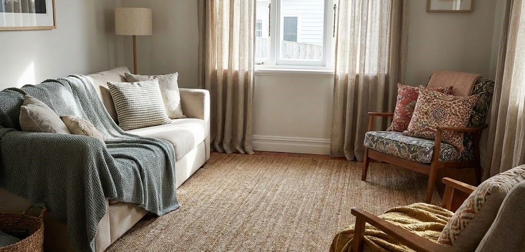 Hemtextilier i vardagsrum